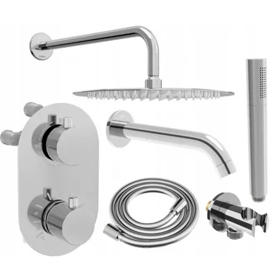 Obrázok produktu pre Mexen Kai DR70 vaňovo-sprchová podomietková súprava s dažďovými tryskami 30 cm, chrómová - 77602DR70301-00