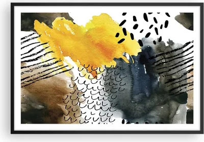 Produktbild von Gerahmtes Poster - Schwarzer Rahmen - Abstraktion Muster Flecken - 91,5x61 cm - Wand Bild - Wanddeko - Wandbilder - Wandposter - Bilderrahmen - Bilder - Kunstdruck - Wandbild - P2BAA91x61-4282