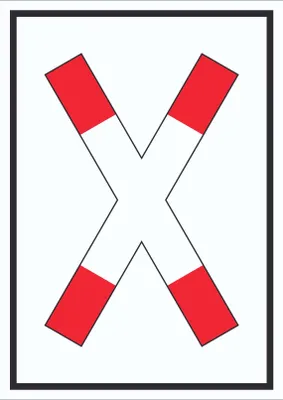Produktbild von Schild Andreaskreuz A3 Rückseite selbstklebend