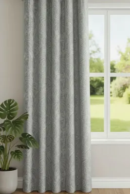 Produktbild von Fertigschal verdeckte Schlaufen "Abby" - Größe (HxB): 245x145cm Farbe: Grau