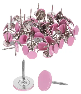 Möbel-Nietnägel 60 Stück, 11x17 mm, flacher Kopf, rosa