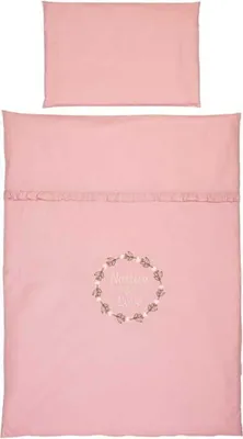 Produktbild von 4-Elemente Bettwäsche Nature & Love 120x80 cm Rosa / Albero Mio