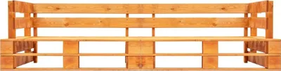 Image de vidaXL Canapé-palette de jardin 2 places brun miel bois