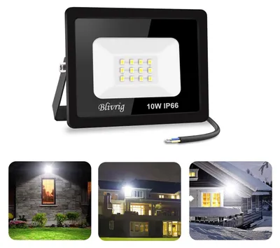 Productafbeelding van 10 W led-spot voor buiten, koudwit, 6500 K, 1000 lm, IP66