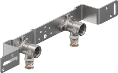 Zdjęcie produktu dla Uponor Montageeinheit S-Press PLUS aus Messing verzinnt 16mmx1/2 IG 150mm