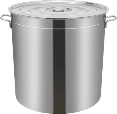 Produktbild von Suppentopf - Großtopf - Mit Deckel und Korb - Edelstahl 201 - 50 L Topf - 40 L Korb - 50 cm Höhe - Silber
