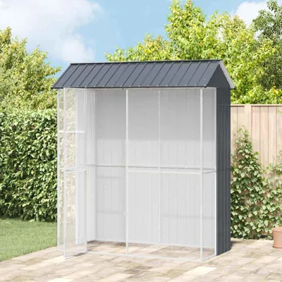 Produktbild von "2026 Promotion" Vogelkäfig Anthrazit 215x110x247 cm Verzinkter Stahl - Vogelkäfige CC17953