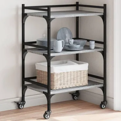 Obrázek produktu pro Kuchyňský vozík Grey Sonoma 50x35x75,5 cm Materiál na bázi dřeva