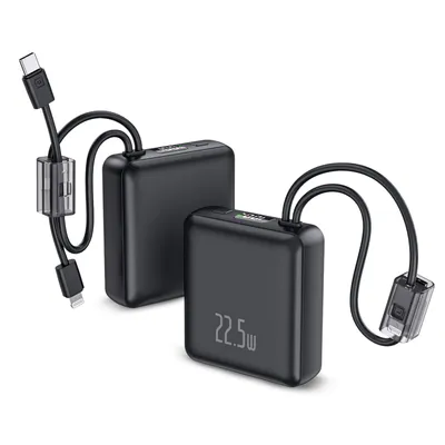 Produktbild von Powerbank mit Kabel Schnelles Aufladen Tragbares Ladegerät Powerbank Klein Aber Stark für iPhone 17 16 15 14 13 12 11 Samsung Xiaomi iPad