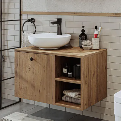 Obrázok produktu pre Skye Decor, kvalitná skrinka do kúpeľne s umývadlom, 75 cm, borovica "Atlantik", 100% MDF