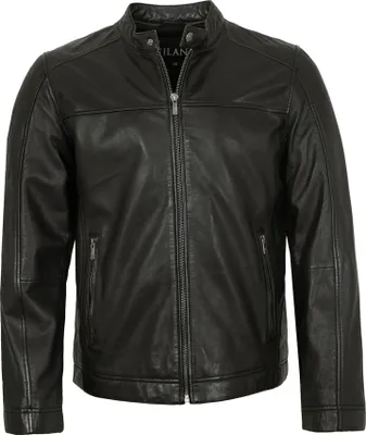 Produktbild von Jilani - Herren Lederjacke Lammnappa schwarz : 58
