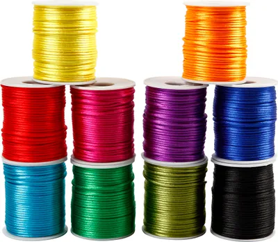 Produktbild von Satinband - Sortiment, Stärke: 2 mm, Kräftige Farben, 10x50m