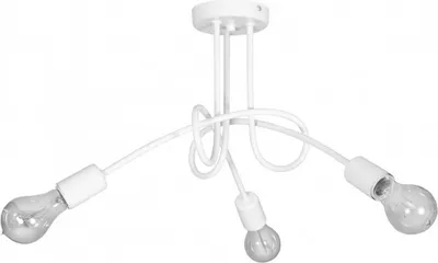 Produktbild von Light-Home Edison Deckenbeleuchtung Lampen Deckenlampen - Deckenlampe Industrial für Wohnzimmer Schlafzimmer und Esszimmer aus Metall  - Pendelleuchte 3-Flammig - Weiß