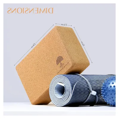 Produktbild von Yoga Korkblock - Nachhaltiger Kork mit rutschfester Oberfläche für Yoga, Pilates und Fitness