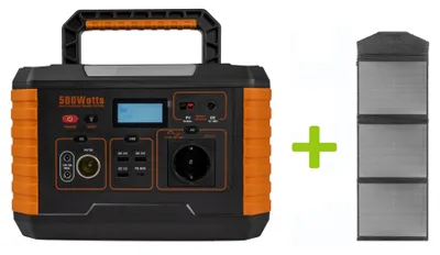Produktbild von OXE Powerstation MP500S und SP100W Solarmodul