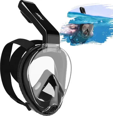 Produktbild von Famanu Schnorchelmaske CO2-sicher - 180 Grad Panorama Tauchmaske mit Schnorchelausrüstung