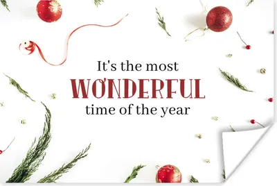 Produktbild von MuchoWow® Poster Winter - Weihnachten - Zitat 30x20 cm - Plakate - Print