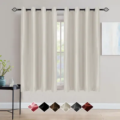 Obrázek produktu pro Topchances 2 kusy sametové záclony do obývacího pokoje, neprůhledná tepelná záclona Eyelet Curtain pro ložnici š 107 cm x v 160 cm, bílá