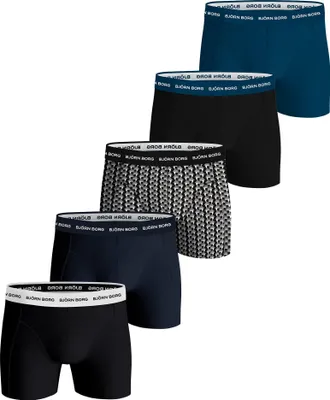 Produktbild von Björn Borg - Herren - Boxershorts Aus Baumwoll-Stretch, 5er-Pack - Blau/Bunt/Schwarz - Gr. M