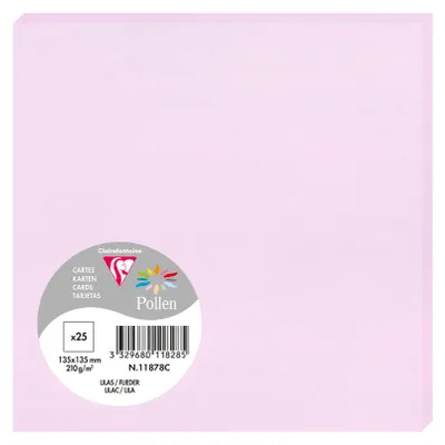 Produktbild von Clairefontaine Karte Pollen 135x135 210g lila