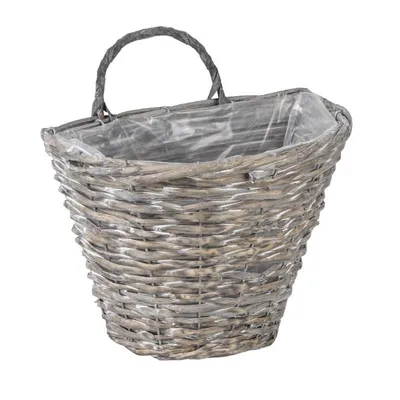Zdjęcie produktu dla Wiklinowa donica ścienna szara