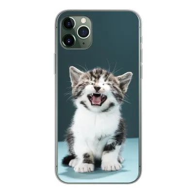 Produktbild von MuchoWow® Handyhülle Schutzhülle Hülle für iPhone 11 Pro Max Katze - Kätzchen - Miau Silikon Softcase Handy Hülle - Schutz
