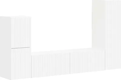 Immagine prodotto di vidaXL Set di 4 mobili TV, bianco, legno composito