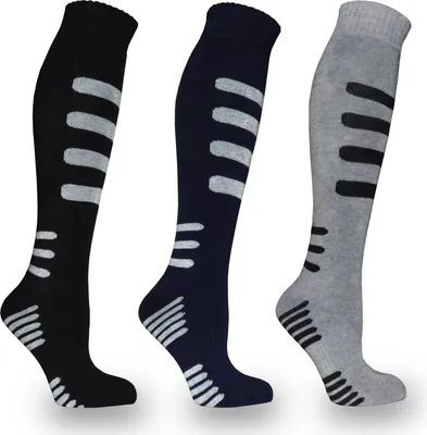 Produktbild von Frostfighter Herren Thermo Kniestrümpfe (4x Paar) Winter Ski Vollfrottee Innenfutter Baumwolle