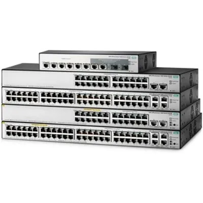 Produktbild von HPE OfficeConnect 1850 48G 4XGT PoE+ 370W, Managed, L2, Gigabit Ethernet (10/100/1000), Power over Ethernet (PoE), Rack-Einbau, 1U