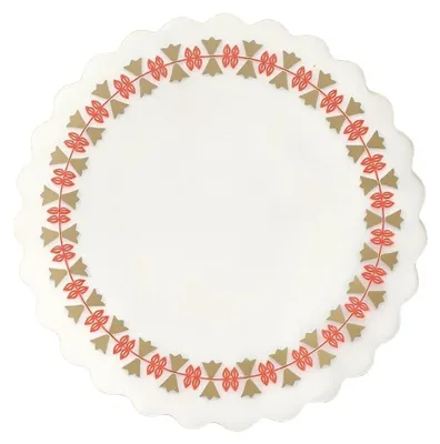 Papierdeckchen 18 cm, 100 Stück, Blumenrand, ölabsorbierend, wasserdicht