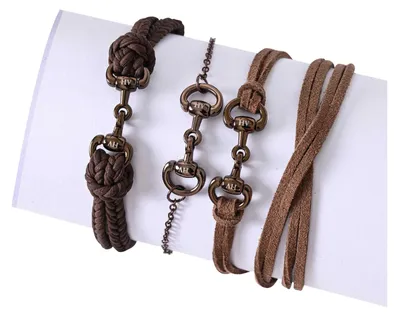Immagine prodotto di Set di braccialetti HV Polo HVPJula marrone scuro 3 pezzi, taglia: taglia unica