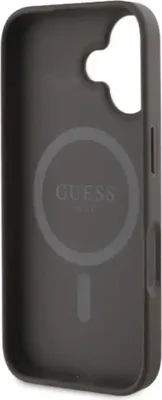 Image de Guess GUHMP16SPGPYSW iPhone 16 6,1" brun/marron Hardcase Peony Script MagSafe Housse de protection