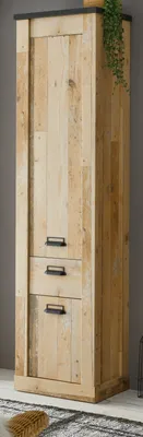 Produktbild von Schuhschrank "Stove" Used Wood hell anthrazit Flurschrank 51 x 201 cm