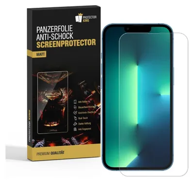 Produktbild von 4x Panzerfolie für iPhone 13 Pro ANTI-SHOCK Displayschutz Schutzfolie MATT ANTI-REFLEX ENTSPIEGELT