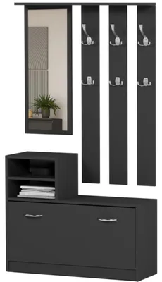 Produktbild von Garderobe - Anthrazit - 90 x 30 x 160 cm - Modern V-1