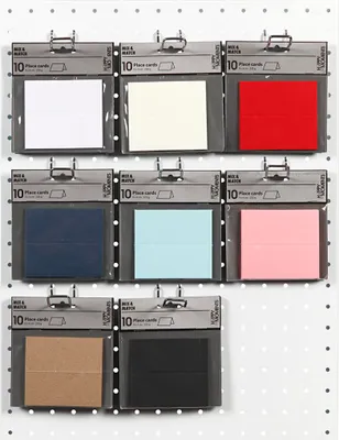 Produktbild von Creativ-Firmenkarten, Größe 9x4 cm, 220 g, verschiedene Farben, 8x10 Box 1 Box