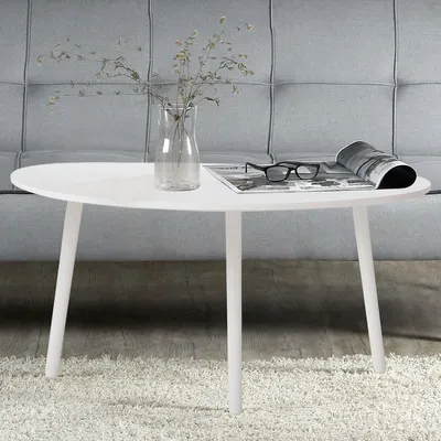 Image de Table D'appoint Petite Table Basse Blanc Table En Bois Pin