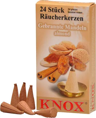 Image de Accessoires KNOX Cônes d'encens Amandes brûlées (24) NOUVEAUX