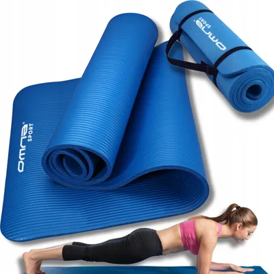 Produktbild von OMNA | Antirutsch-Trainingsmatte YOGA01 - Blau - Dick und faltbar - Ideal für Fitness und Yoga