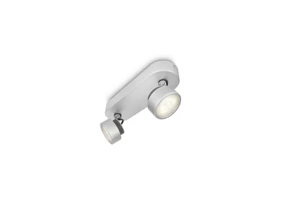 Zdjęcie produktu dla Philips myLiving Oświetlenie punktowe 532724816, Powierzchniowe spot oświetlenie, Niewymienialne źródło światła, 2 szt., LED, 6 W, 2700 K
