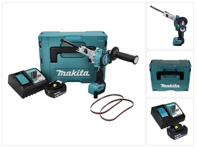 Produktbild von Makita DBS 180 RF1J Akku Bandfeile 18 V 9 x 533 mm Brushless + 1x Akku 3,0 Ah + Ladegerät + Makpac