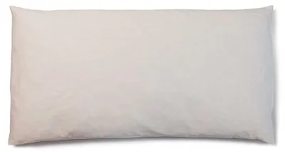 Produktbild von Zirbelkissen 40x80cm groß - Baumwolle rohweiß, mit zusätzlichem Bio-Inlett - Zirbenkissen