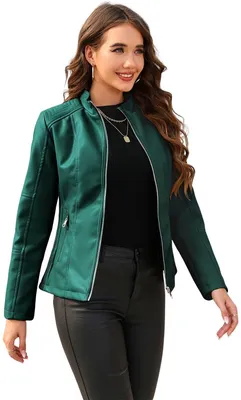Productafbeelding van Currero Leren Jas Dames Groen L