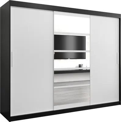 Produktbild von Kleiderschrank, Schiebetürenschrank Schlafzimmer, Schrank mit Spiegel ROMA 1 250 cm