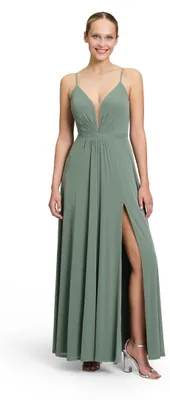Produktbild von Vera Mont Damen Abendkleid mit Lurexfaden 44, Green/Silver