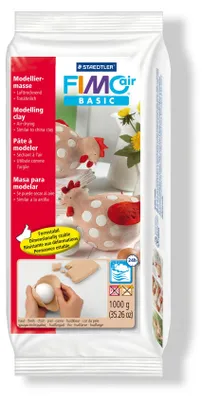 Zdjęcie produktu dla Staedtler FIMO air basic 8101, Glinka do modelowania, Beżowy, 1 szt., 1 kol., 24 h, 1 kg
