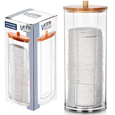 Produktbild von Vilde Wattepadbehälter Wattepadspender Behälter für Kosmetikpads 7x18 cm