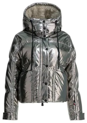 Image de Moncler Grenoble veste de ski femme argentée - 2
