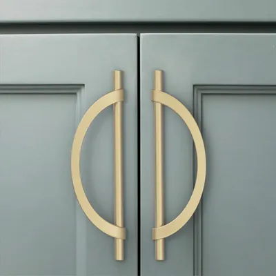 Möbelgriffe, Gold, Zinklegierung, 10 Stück, Lochabstand 128 mm