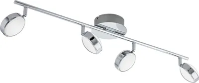 Produktbild von EGLO LED Deckenlampe Salto, 4 flammige Deckenleuchte, Deckenstrahler aus Metall und Kunststoff, Wohnzimmerlampe in Chrom, LED Flurlampe warmweiß
